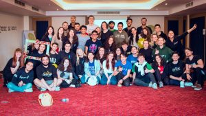 Vário membros da AIESEC em evento interno